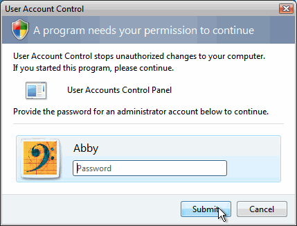 User Account And Vista User Account And Vista